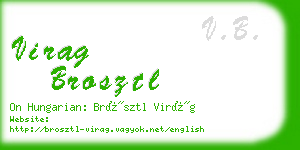 virag brosztl business card